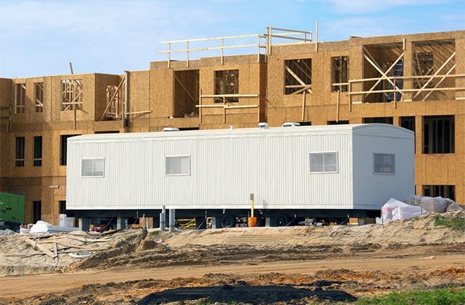 industrial office trailers for rent on a job site in Daly City